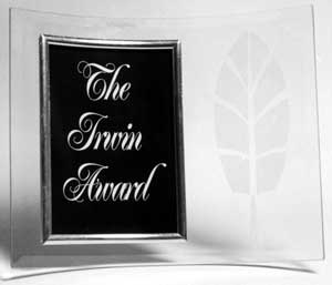 The prestigious IRWIN Award is awarded in several categories each October.